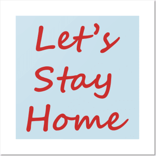 Stay Home - Against Virus Simple Lettering Posters and Art